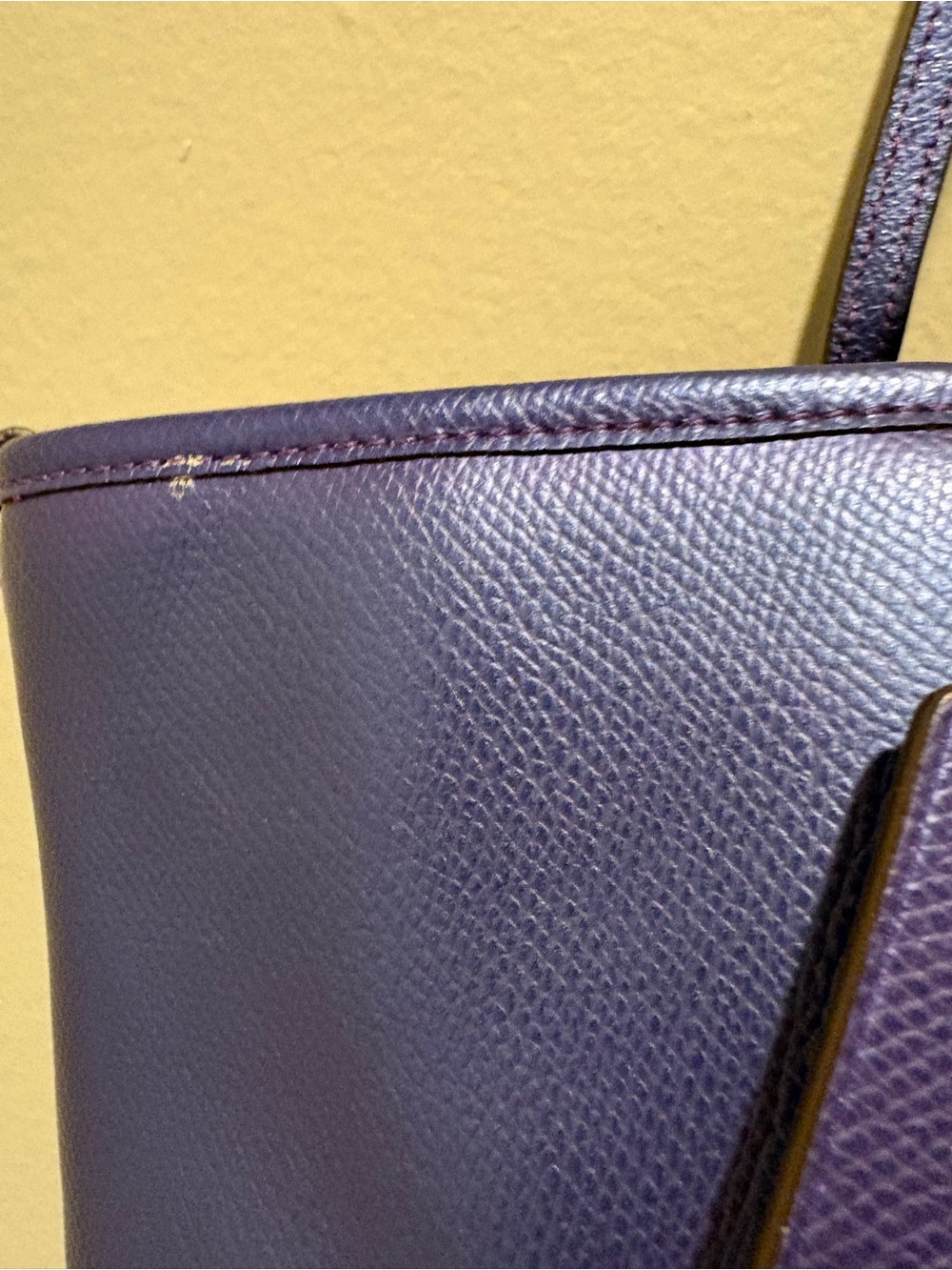 Coach Leather City Zip Tote in Metallic Purple - Picture 3 of 12